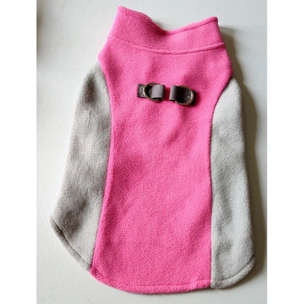 Dog Sweater Pink and Gray size M